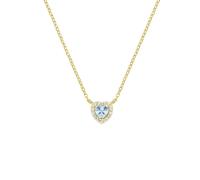 Collana Donna Amen DOLCE CUORE Acquamarina Argento 925 codice CLTICUGACZ