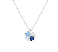 Collana Donna Amen QUADRICUORE Blu Multicolor in Argento 925 codice CLPQUBMBL