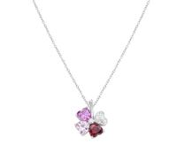 Collana Donna Amen QUADRICUORE Fucsia Multicolor in Argento 925 codice CLPQUBMFU