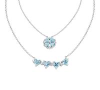 Collana Donna Amen Quadricuore Magnetico in Argento 925 e Acquamarina codice CLP