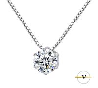 COLLANA DONNA ARGENTO 925 PUNTO LUCE ZIRCONE 40 CM + 5 ESTENSIONE VINCENT PAUL