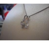 COLLANA DONNA ARGENTO CIONDOL PUNTO LUCE FARFALLA SWAROSKI NECKLACE SILVER CHARM