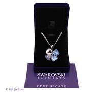 Collana donna argento Swarovski Elements originale G4Love cristalli quadrifoglio