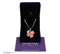 Collana donna argento Swarovski Elements originale G4Love cristalli quadrifoglio