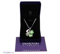 Collana donna argento Swarovski Elements originale G4Love cristalli quadrifoglio