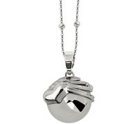 collana donna boccadamo TR-GR26 acciaio con ciondolo sonoro e coppetta a cuore