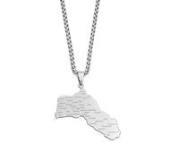 Collana Donna - Ciondoli Di Grandi Dimensioni Kurdistan Collane Con Ciondolo Donna Uomo, Gioielli Curdi, Catena Regolabile, Regione Etnica Moda Hiphop Accessori Unici Personalizzati Per Feste Di Tutt