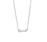 Collana Donna con Nome in Acciaio in corsivo Elegante Girocollo Regolabile Anallergico Color Argento Confezione Regalo Inclusa (Elsa)