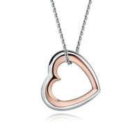 Collana Donna Cuore Verticale Bicolore Acciaio Sagapò SMS02