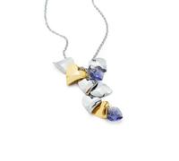 Collana Donna Cuore Viola Sagapo Pendenti Acciaio bicolore SPS01 S'agapo