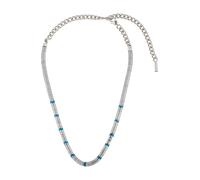 Diesel Collana da uomo in acciaio inossidabile con chiusura a moschettone, Argento romano