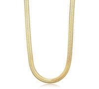 Collana Donna Dorata Catena Snake Piatta Acciaio Sagapo SHK85