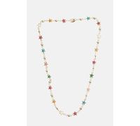 Collana Donna Dorata con Stelline Colorate Girocollo Glitter Collanina Color Oro