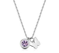 Collana Donna Farfalla Acciaio Cristallo Viola Sagapo Lucky Light - Bracciale