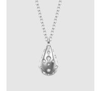 COLLANA DONNA GOCCIA IN ACCIAIO CON CRISTALLI BIANCHI