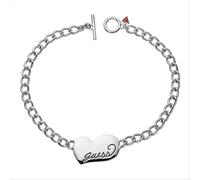 Collana Donna GUESS UBN30909 colore Argento con Cuore Logato