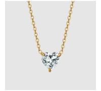 COLLANA DONNA IN ACCIAIO E IP GOLD CON CUORE CRISTALLO BIANCO