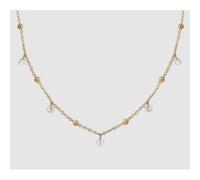 COLLANA DONNA IN ACCIAIO IP GOLD CON ZIRCONI BIANCHI