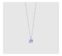 COLLANA DONNA IN ACCIAIO PUNTO LUCE VIOLA