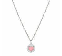 Collana Donna Liu Jo Complicity Acciaio Zirconi Smalto Rosa LJ1601 Charm Cuore