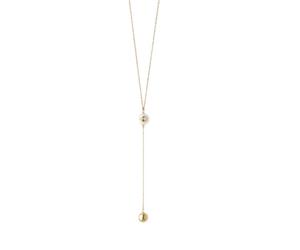 Collana Donna Liujo LJ3010 in Acciaio Oro Catena con Perla 55cm
