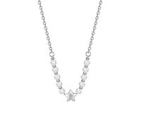 Collana Donna Luca Barra CK2070 In Acciaio Con Stella E Perline Bianche