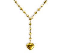 Collana Donna lunga Idee Regalo per Lei, Figlia, Amica, Mamma, Moglie, fidanzata, Natale Compleanno, collana a cuore Acciaio inox rifinito in oro giallo 18k - con Cofanetto incluso (Cuore, Regolabile)