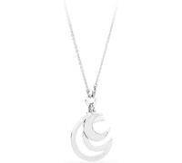 Collana Donna Lunga Luna in Acciaio e Glitter Argentato Sagapo SML01 S'agapo
