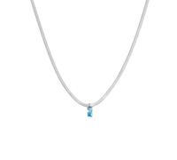 Collana Donna Marlù Sparkles 31CN0001-AM in Acciaio Silver Snake con Pietra Azzurro