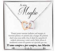 Collana Donna Moglie Amore Fidanzata Argento Idee Regali per Lei, Anniversario M