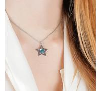 COLLANA DONNA MORELLATO COSMO PENDENTE A STELLA CON CRISTALLO ACQUAMARINA SAKI02