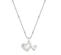 Collana Donna Morellato LOVE S0R18 Acciaio + Ciondolo Cuori + Zirconi
