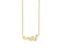 Collana Donna Oro 9K Vero Giallo, Collane Lunghe Eleganti Ciondolo Catenina Gioielli Desiderio Oro 40+5cm