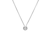 Collana donna oro bianco 18 k Punto Luce Diamante taglio brillante ct 0,01 gioiello donna elegante sposa COLLD04GLY