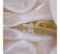 Collana donna oro catena da donna e donna con pendente piccolo orsetto