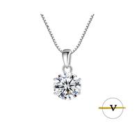 COLLANA DONNA PUNTO LUCE CON ZIRCONE 5A E CATENINA IN ARGENTO 925 VINCENT PAUL