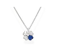 Collana donna quadricuore Amen CLPCQBBL Argento 925 con zirconi bianchi e blu