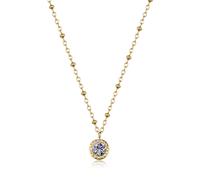 Collana Donna Sagapo Aurora Acciaio e dorato Pendente Punto Luce Cristallo