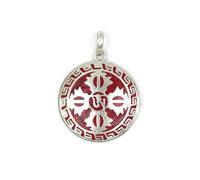 Collana Doppio Dorje Donna Uomo - Amuleto Tibetano con Corallolo - Gioiello Boho Spirituale - Ciondolo Ottobre - Regalo Artigianale Etnico