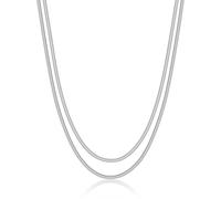 Collana doppio filo catena snake S'AGAPO Chunky SHK110 in acciaio 316L