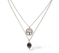 Collana Doppio Filo Donna Ojos de Jana Acciaio Cristalli Coccu Albero della Vita