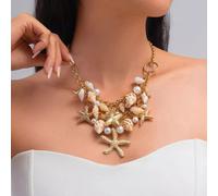 Collana Dorata Mare Perle Conchiglie Stelle Marine Charms Estivi T103D3F55D