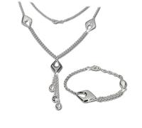 Collana E Bracciale Matt Drop Silberdream Set Di Gioielli Per Donne SDS413
