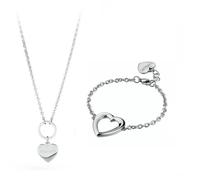 Collana e Bracciale Sagapo Cuore Acciaio DONNA Sagapò SHAC1 SMS11 S'agapo