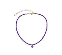 Collana e ciondoli per le donne pesca cuore perline di riso collana fatta a mano geometrica pieghevole perline per le donne uso quotidiano braccialetto delle donne, Misura unica, Plastica