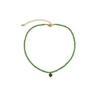 Collana e ciondoli per le donne pesca cuore perline di riso collana fatta a mano geometrica pieghevole perline per le donne uso quotidiano braccialetto delle donne, Misura unica, Plastica