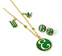 Collana E Orecchini Wicked Placcati Oro Elphaba, Compleanno, Regalo Ufficiale