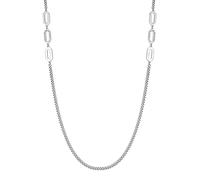 Collana Elementi Ovali Cristalli Bianchi Acciaio Luca Barra CK1588
