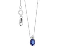 Collana FANTASIA GIROCOLLO ORO DIAMANTI ZAFFIRO BLU OVALE GLB1570 Comete Donna