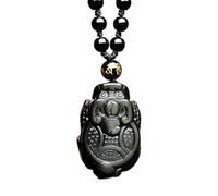 collana Feng Shui collana di ossidiana occhio arcobaleno naturale gemma preziosa ciondolo di cristallo amuleto drago tartaruga attira ricchezza denaro amore catena maglione regalo for donna/uomo